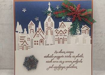 Kartka świąteczna ręcznie robiona z kopertą