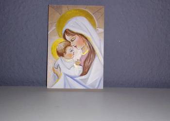 Obrazek malowany ręcznie na desce