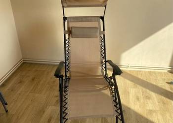 Lezak ogrodowy z daszkiem fotel lezanka ogrodowa krzesło