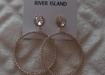 RIVER ISLAND/ Bogato zdobione kolczyki koła z Londynu/ NOWE