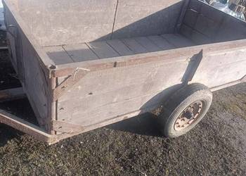 Przyczepka jednoosiowa wózek do ciągnika rolniczego