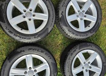 Felgi Audi 5x112 + opony zimowe FALKEN 205/60 R16 – ORYGINAŁ – komplet