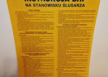 Tabliczka BHP z epoki PRL