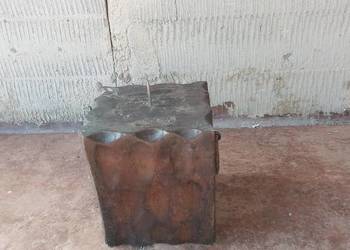 Piękny drewniany świecznik vintage handmade rustykalny