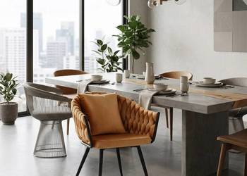 Miodowe Krzesło Tapicerowane Pilo, Wysyłka 24H, Dostawa 0zł!