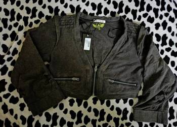 NOWA Z METKĄ ! Krótsza bluza crop top bluzka BAWEŁNA 100%! Rozm. xs _  ICHI