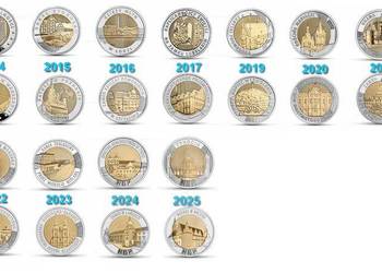 Monety 5zł "Odkryj Polskę"  menniczy komplet 22szt.