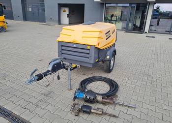 Sprężarka ATLAS COPCO + młoty + wąż, rok 2013