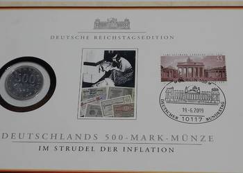 Niemcy 500 marek 1923 rok - mennicza w blistrze
