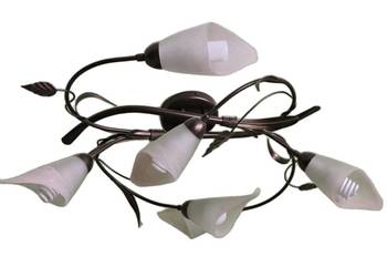Lampa sufitowa 6x E14 miedź antyczna