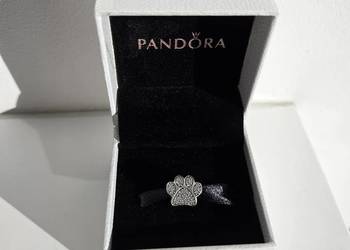 Charms Lśniący odcisk łapy łapka srebrny