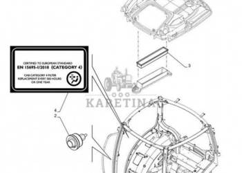 New Holland T6090 Filtr kabiny active carbon cab filters (cat.4) 73332082