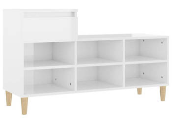 Szafka na buty wysoki połysk biała 102x36x60 cm WM-821206