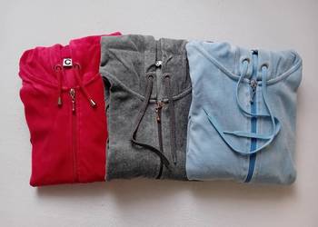 Bluzy welurowe z kapturem