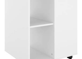 Szafka na kółkach biała 60x53x72 cm materiał drewnopochodny WM-808458