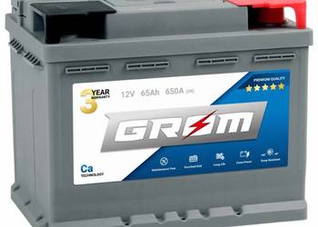 Akumulator 65Ah 650A GROM Premium