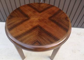 Stolik, Ława Okrągły ART-DECO Orzech Antyk Stary Po Renowacji Okazja.