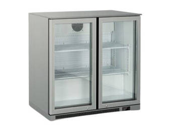 Profesjonalna Witryna barowa 2-drzwiowa nierdzewna 201L DBQ220SO / GLASS