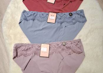 Bezszwowe figi z koronką XL 3 sztuki