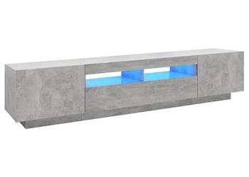 vidaXL Szafka pod TV z oświetleniem LED, szarość betonu(SKU:3081910)