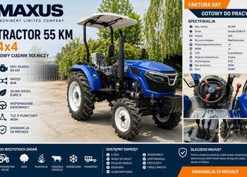 NOWY MAXUS TRACTOR 55 KM 4x4 | EURO 5 | Wspomaganie | COC | Gwarancja