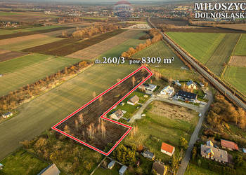 Działka inwestycyjna 8309 m² z MPZP koło Wrocławia