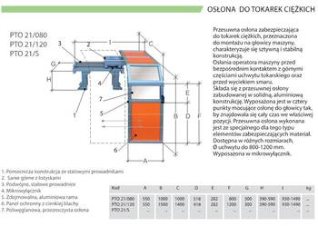 Osłona do tokarki ciężkiej TPK TCG TR TRA TCC