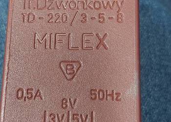 Transformator dzwonkowy miflex 3v/5v/8v