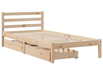 Rama łóżka bez materaca lite drewno sosnowe 100x200 cm WM-3301536