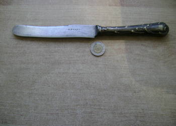 Starocie z PRL - Stare sztućce posrebrzane = Nóż J. Fraget z XIX wieku