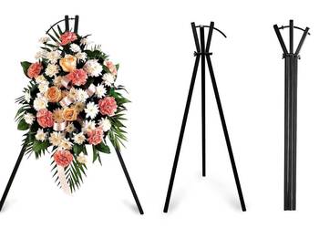 STOJAK na Kwiaty i Wieńce 140cm – Stalowy, składany minimalistyczny LOFT