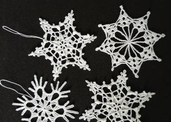 Gwiazdki szydełkowe Święta ozdoba rękodzieło prezent