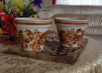 2 szt doniczka z fajansu