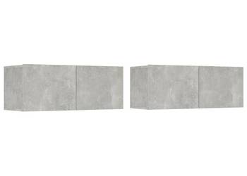 vidaXL Ścienne szafki TV, 2 szt., szarość betonu, 80x30x30 cm(SKU:804539)