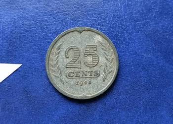 Stare monety 25 cent 1941 Holandia Stare monety 25 cent 1941 Holandia