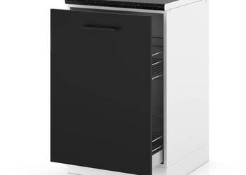 Szafka Kuchenna Stojąca Z Blatem Szafka Cargo 50cm Spremium Czarny Mat