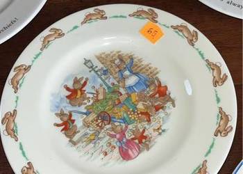 Bunnykins. Talerzyk z króliczkami. 1936 Royal Doulton. Mad