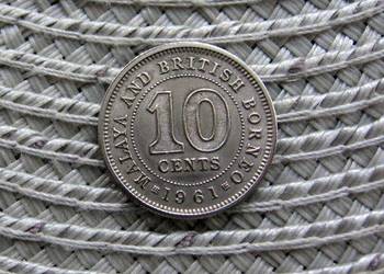 Malaje i Brytyjskie Borneo 10 Cent 1961r
