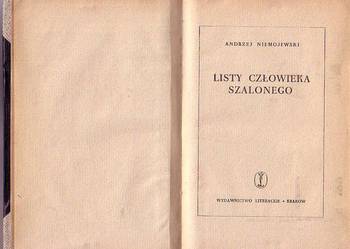 (9319) LISTY CZŁOWIEKA SZALONEGO – ANDRZEJ NIEMOJEWSKI