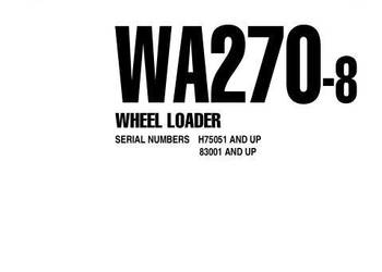 Komatsu WA270-8 instrukcja obsługi DTR PL