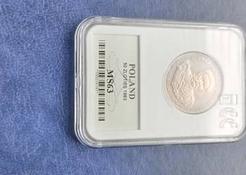 Stare monety 50 złotych 1983 Sobieski grading MS63 PRL Polska