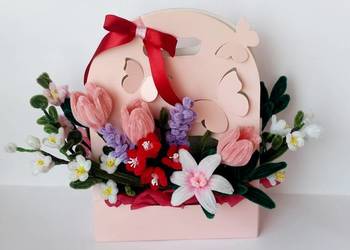 Flowerbox kwiatowy 3d motyl -idealny prezent rękodzieło