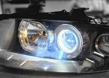 Reflektory bi xenon Audi A4 B6 Valeo 3'' zregenerowane lampy