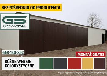 Biały Garaż/Wiata Blaszana / Magazyn / Magazyn/ Hala – GRZYWSTAL