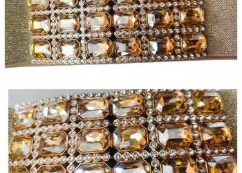 Pasek Damski-GUMA OZDOBNA BIŻUTERIA /cekiny /kamienie