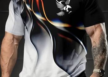 Stylowa i wyrazista koszulka męska z unikalnym designerskim nadrukiem