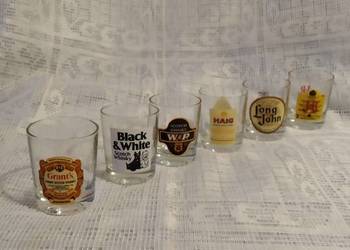Komplet kieliszków z nadrukiem etykietek whisky