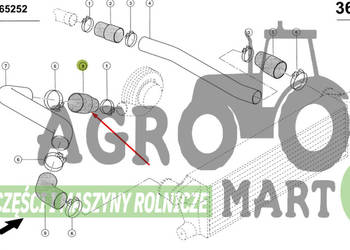 0003503230, 003503230, 03503230, 3503230 PRZEWÓD POWIETRZA LEXION CLAAS