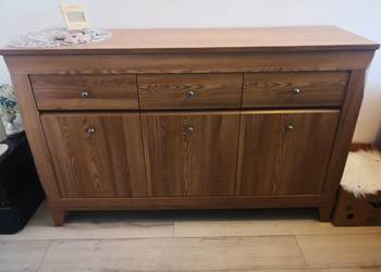 Komoda Bergen 156 cm modrzew sibiu złoty Black Red White BRW